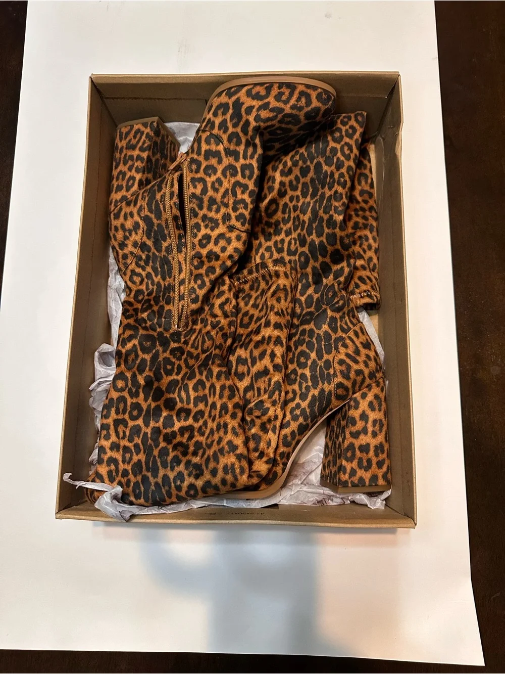 Jessica Simpson Leopard Print Knee-High Block Heel Boots - Brown